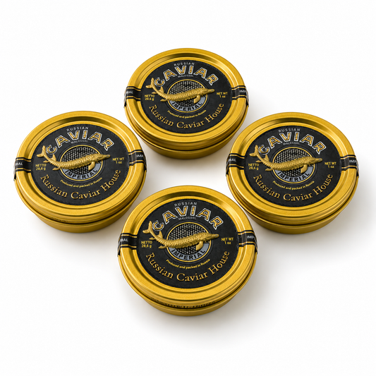 Russian Imperial Caviar (120g) – Premium Malossol Caviar - Set of 4