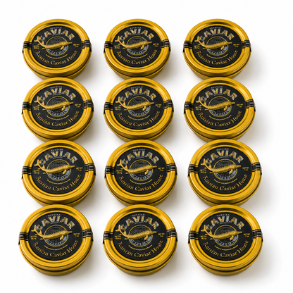 Russian Imperial Caviar (360g) – Premium Malossol Caviar - Set of 12